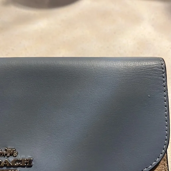 Coach New York Trifold Wallet Baby Blue - Picture 5 of 5